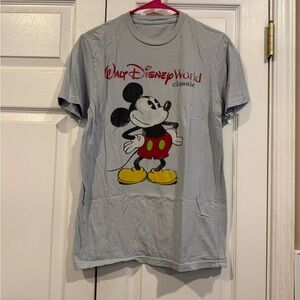 Disney Men's Light Gray Mickey Mouse Tee